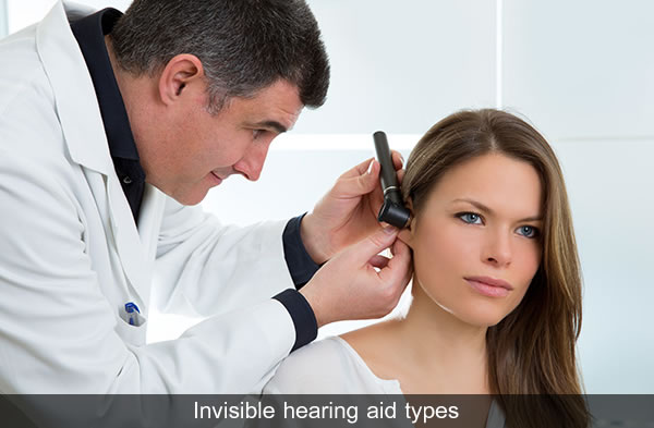 Invisible hearing aid types