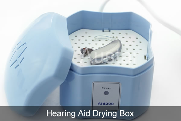 Hearing aid drying box