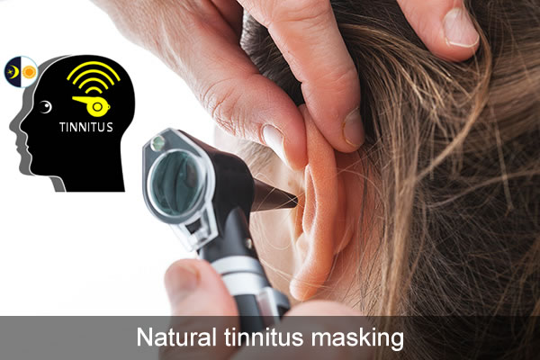 Natural tinnitus masking of hearing aids