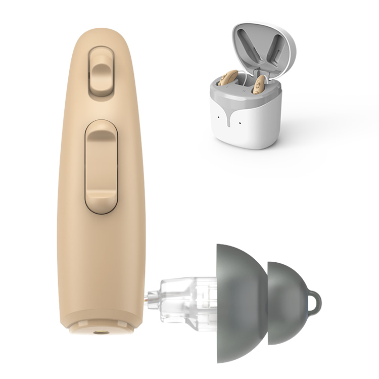 Rechargeable OTC hearing aids with Bluetooth low energy APP control (Cadenza E71)