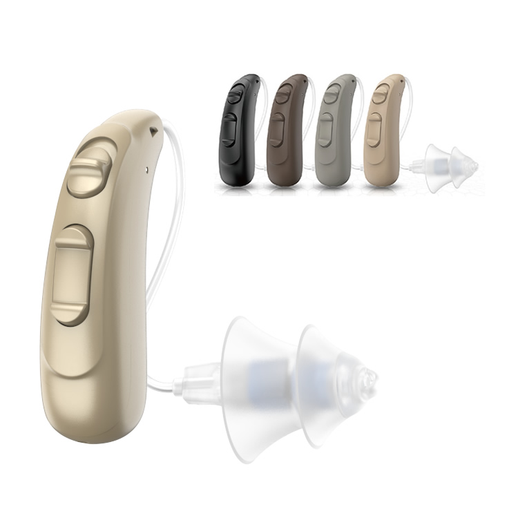 Bluetooth low energy (BLE) rechargeable RIC hearing aids device with wireless APP control (Cadenza E7)