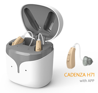 OTC rechargeable BTE hearing aids for seniors with APP control (Cadenza H71)