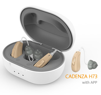 OTC rechargeable BTE hearing aids with bluetooth low energy (Cadenza H73)