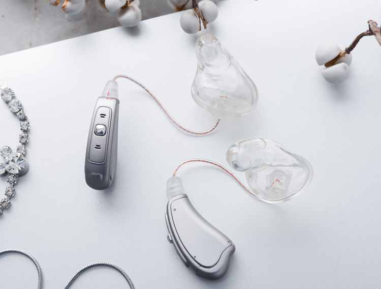 Audífonos RIC programables digitales de alta potencia con moldes de impresiones de oído