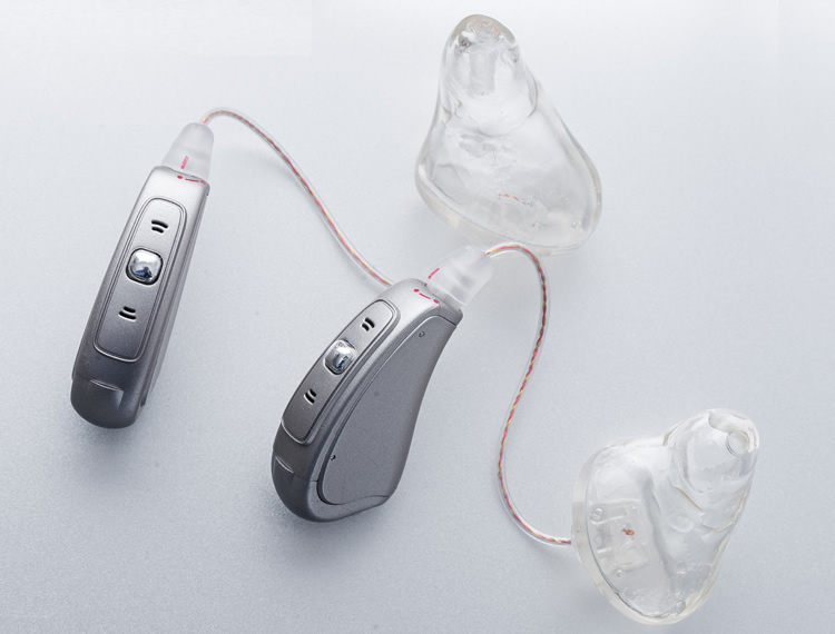 Audífonos RIC programables digitales de alta potencia con moldes de impresiones de oído