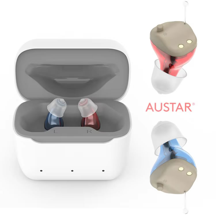 Rechargeable CIC Hearing Aids, Mini Rechargeable Digital ITC Hearing Aid