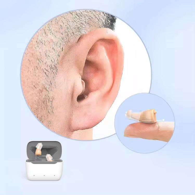 Rechargeable CIC Hearing Aids, Mini Rechargeable Digital ITC Hearing Aid