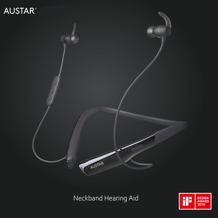 Bluetooth rechargeable neckband hearing aid with APP control